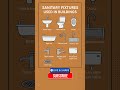 Sanitary Fixtures Used in Buildings #civilengineering #youtubeshorts