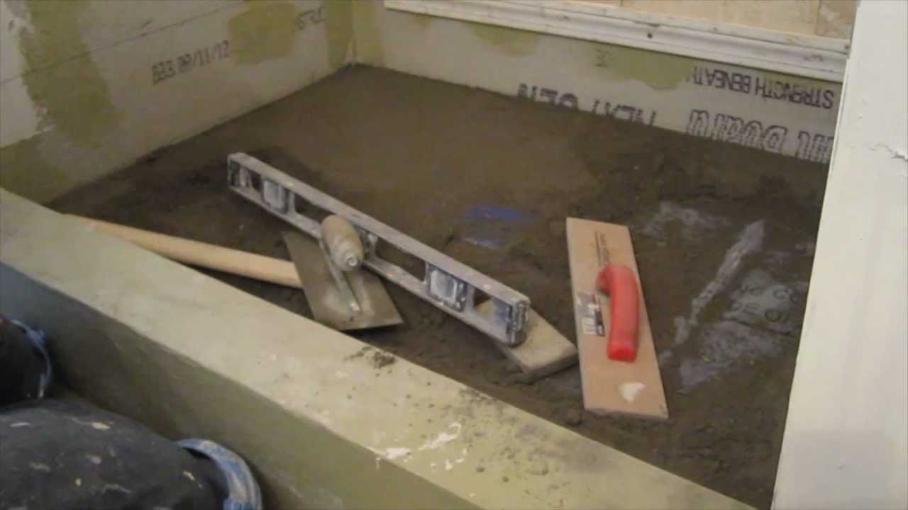 How To Install Mud In A Shower Floor Youtube