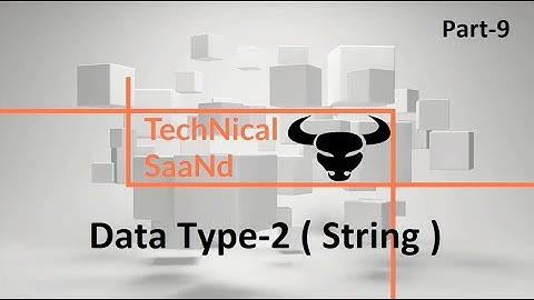 Data type-2 ( String Data type ) Excel VBA Part-9 (full hindi tutorial)