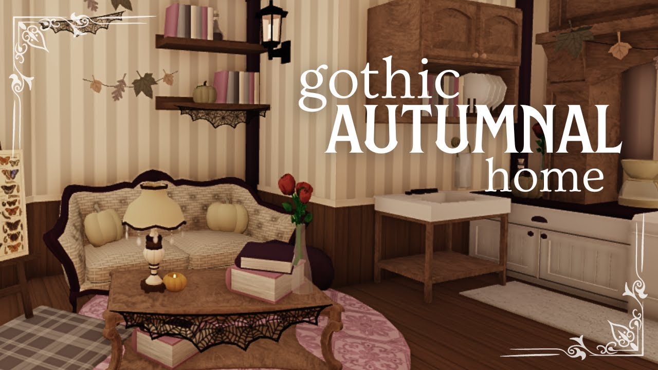 🕸 Gothic Autumnal Home Bloxburg House Build YouTube