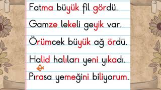 1. Sinif Okuma Çalişmasi - Tüm Harfler 6