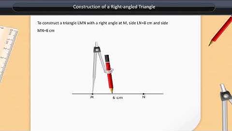 Construction of a Right angled Triangle | Class 7 | Maths