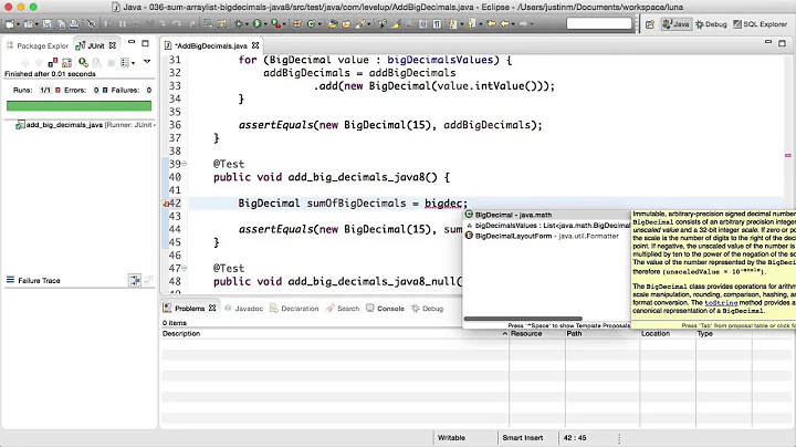 Screencast #36: Sum BigDecimals in Java 8