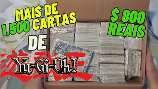 ABRI UM CAIXA COM MAIS DE 1.500 CARTAS DE YU-GI-OH AVALIADA EM MAIS 800 REAIS