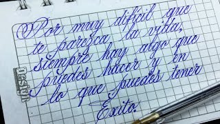 ✔ Hermosa Caligrafía 🅸🅽🅶🅻🅴🆂🅰 Escrita con Bolígrafo Bic Letras Bonitas  | COPPERPLATE Pablo Bermúdez