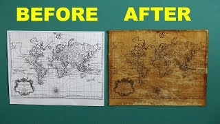 How To Make Paper Look Old - How to Age Paper Easy and Fast (Technique #1)