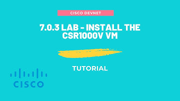 7.0.3 Lab  - Install the CSR1000v VM