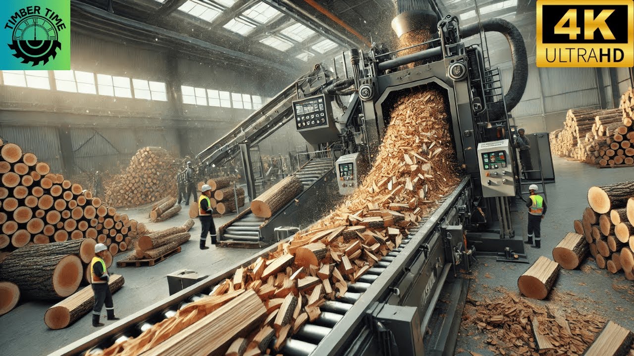 Fastest Firewood Processing Machine | World's Fastest Modern Wood ...