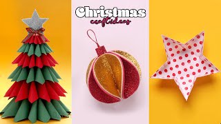4 Christmas Crafts That are Easy to do at Home | How to make a DIY Christmas Ornament | Paper Crafts