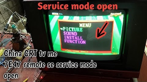 China CRT tv service mode open|| 7E47 remote se service mode open