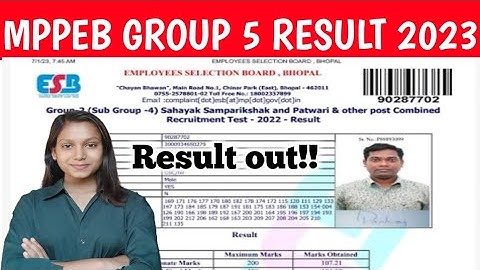 mppeb group 5 result release date | mppeb group 5 result 2023 kaise dekhe | mppeb group 5 result