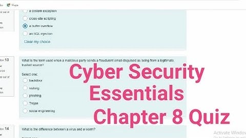 Cyber Security Essentials Chapter 8 Quiz | cyber security essentials chapter 8 quiz