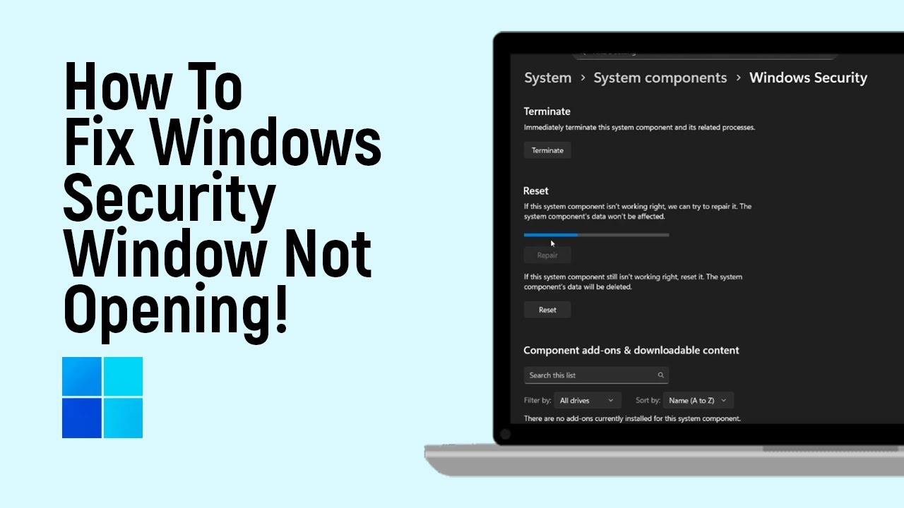 How to Fix Windows Security Window Not Opening on Windows 11 [easy ...