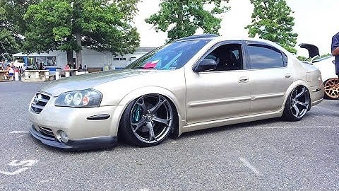 Bagged custom nissan maxima drive by