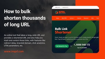How to bulk shorten thousands of long URL | Bulk URL Shortener | SPRL