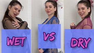 In English | WET VS DRY | Try On Robes | Showering In Robes