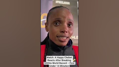 Watch:A Happy Beatrice Chebet Reacts After Breaking 5000m World Record – First Under 14 Minutes!🇰🇪🇰🇪