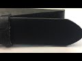 carosung custom brass buckle black leather belt