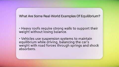 What Are Some Real-World Examples Of Equilibrium? - Civil Engineering Explained