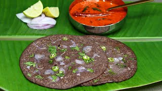 Ragi Dosa യും ഒരു കിടു Thakkali Chammanthi യും😋👌 Ragi Dosa Recipe & Tomato Chutney| Finger Millet