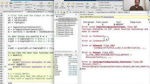 Logistic regression MATLAB demo, part 1, data with outputs between 0 and 1
