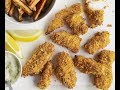 Las mejores (y Nutritivas) Tiritas de Pollo con papas a la francesa!