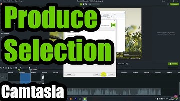 How to export only a portion of the timeline (Camtasia, Produce timeline selection as)