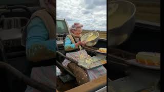 🍰 Supergran tries to frost a cake while the truck bounces #mudlife #comedy #shorts