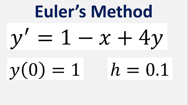 Use Euler's Method with step size h = 0.1 to approximate values: y'=1-x+4y , y(0)=1