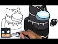 How To Draw BLACK PANTHER CREWMATE | AMONG US