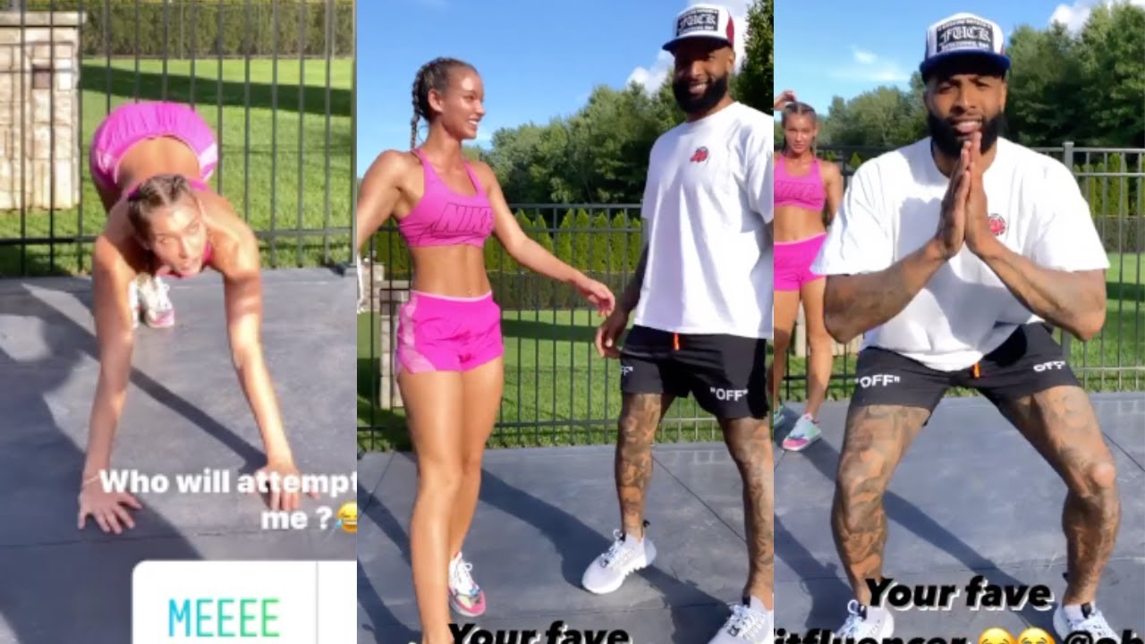 Odell Beckham Jr. Teaching His Girlfriend Lauren Wood New Workouts