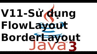 Lập trình Java Swing - Video11- Sử dụng FlowLayout, BorderLayout trong java swing (lab31)