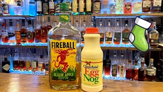 Fireball Blazin Apple &amp; Eggnog Review. Negative Rob &amp; I review a Subscriber Submitted Drink!!!!