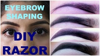How To Fill Eyebrows | How To Shape Eyebrows Using Razor  | SuperPrincessjo