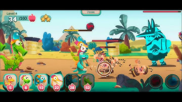 🌴Island 4 (Level 4-6) Dino Bash Travel Thru Time Gameplay