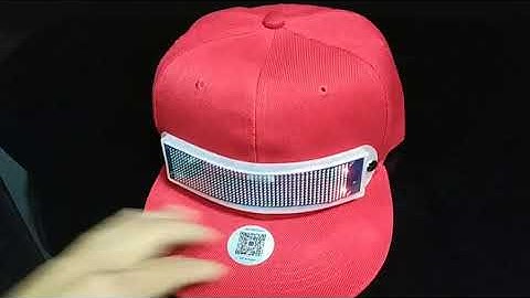 USB Rechargeable App Control Scrolling Message LED Display Hat, Led Message Cap, Led Message Hat