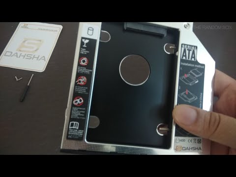 Dahsha SATA Optical Hard Drive Caddy for CD/DVD Drive Slot for SSD and HDD Unboxing