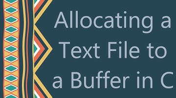 Allocating a Text File to a Buffer in C