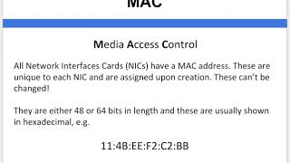 Common Network Protocols - MAC