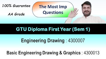 Engineering Drawing | Sem 1 | GTU Exam | Most Imp Questions