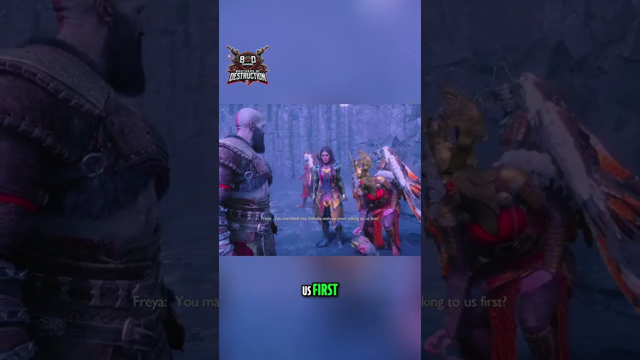 Valhalla Confrontation: Freya's Rage at Kratos' Secret Entry! 