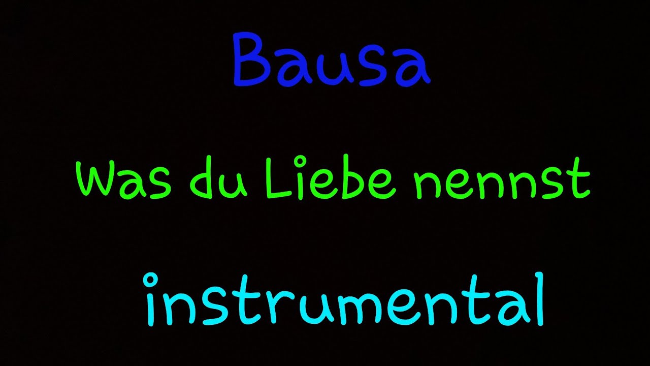 Songtext Was Du Liebe Nennst Bausa