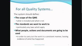 TASTER: Quality Systems Webcast Webcast Taster Audit Programme Basics Taster