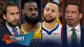 Lakers drop Game 5 vs. Steph Curry, Warriors: LeBron \& AD suffer injuries | NBA | FIRST THINGS FIRST