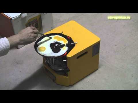 Чудо-печь на дизельном топливе Солярогаз Aeroheat HA s2600 Саво - приготовление яичницы