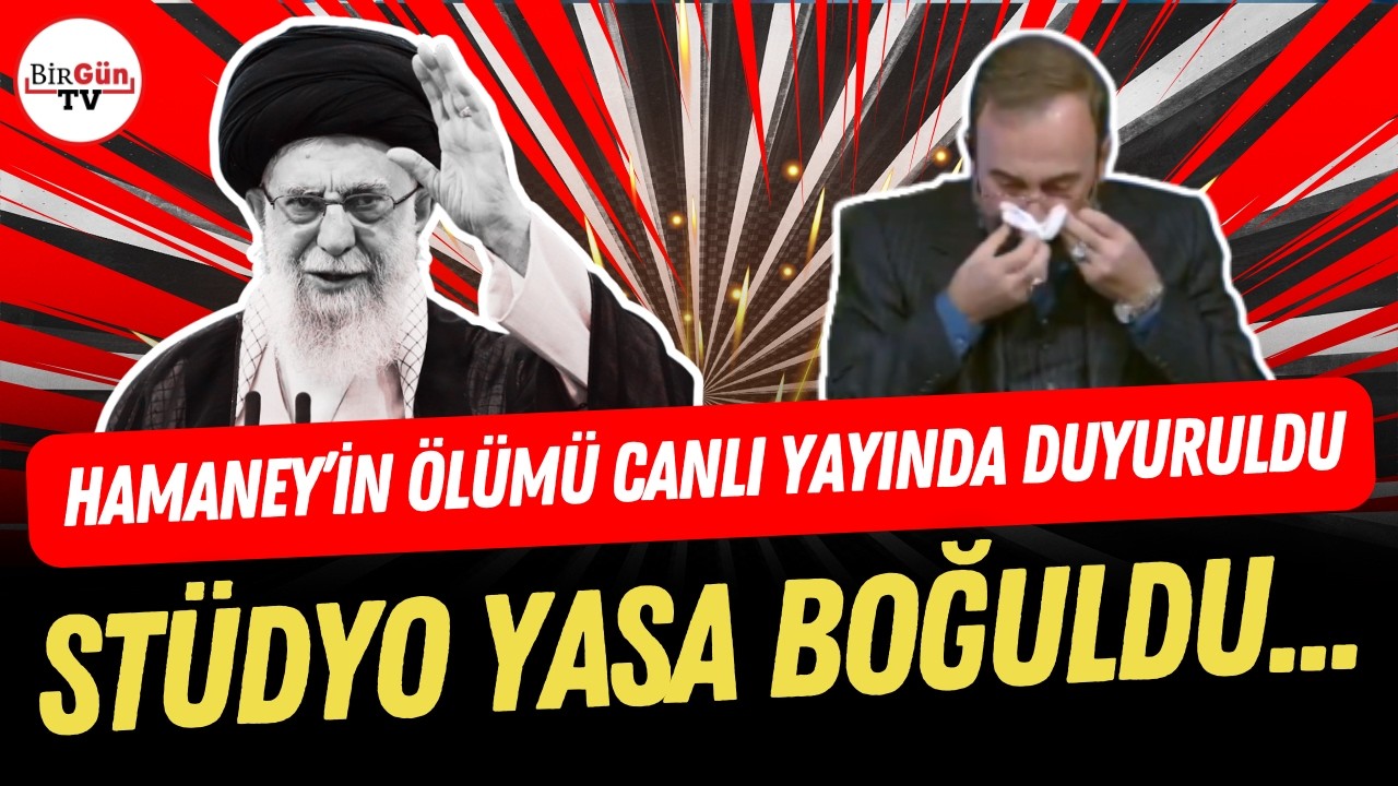 Hamaney'in ölümü canlı yayında böyle duyuruldu: Stüdyo yasa boğuldu... İşte o anlar!