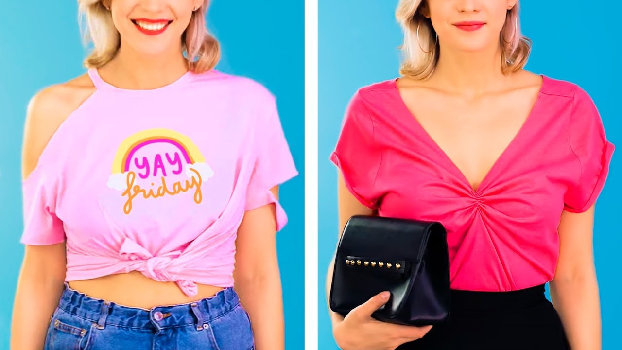 33 Diy Ways To Upgrade Your Old Boring T Shirts Youtube