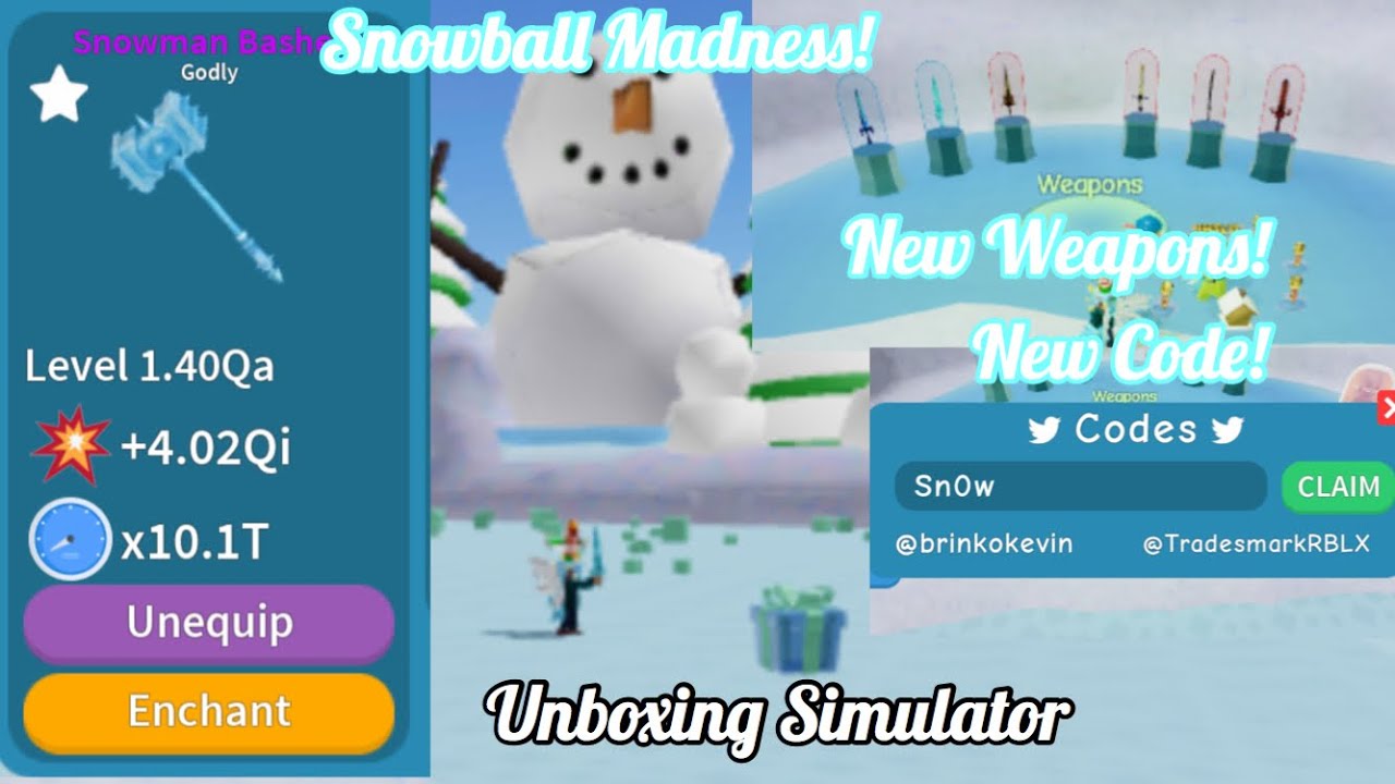 snowball-madness-area-and-4-codes-unboxing-simulator-roblox-roblox-codes-youtube-cother-ac
