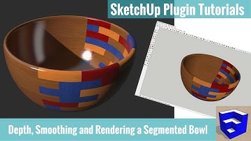 Modeling a Segmented Bowl in SketchUp Part 2 - Extrude, Soften and Render Your Bowl