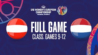 Austria v Netherlands | Full Basketball Game | FIBA U16 Women's European Championship 2023